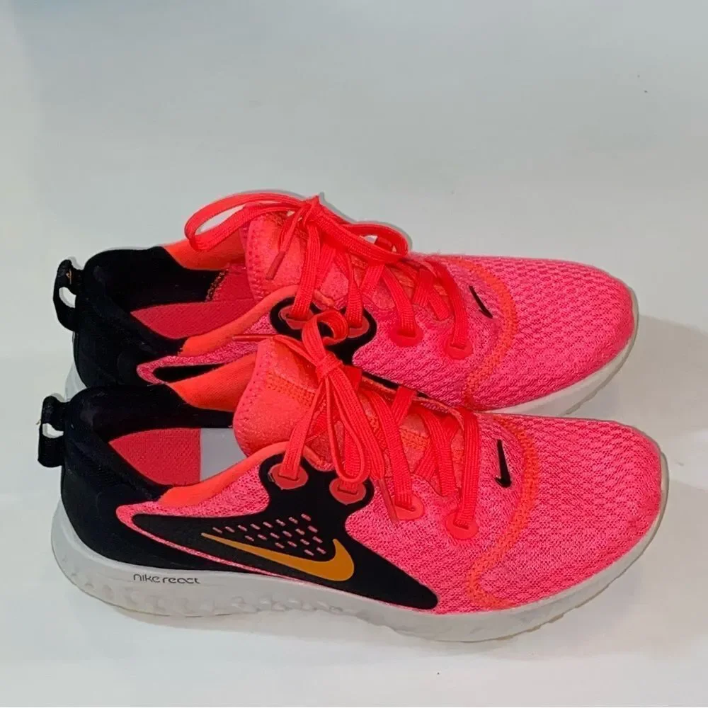 Nike Legend React Women Running Gym Shoes Lava Red AA1626-603 Size 8.5 U S